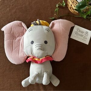 Disney Store DUMBO Elephant Plush Big Head Corduroy Ears New With Tags 12" Tall